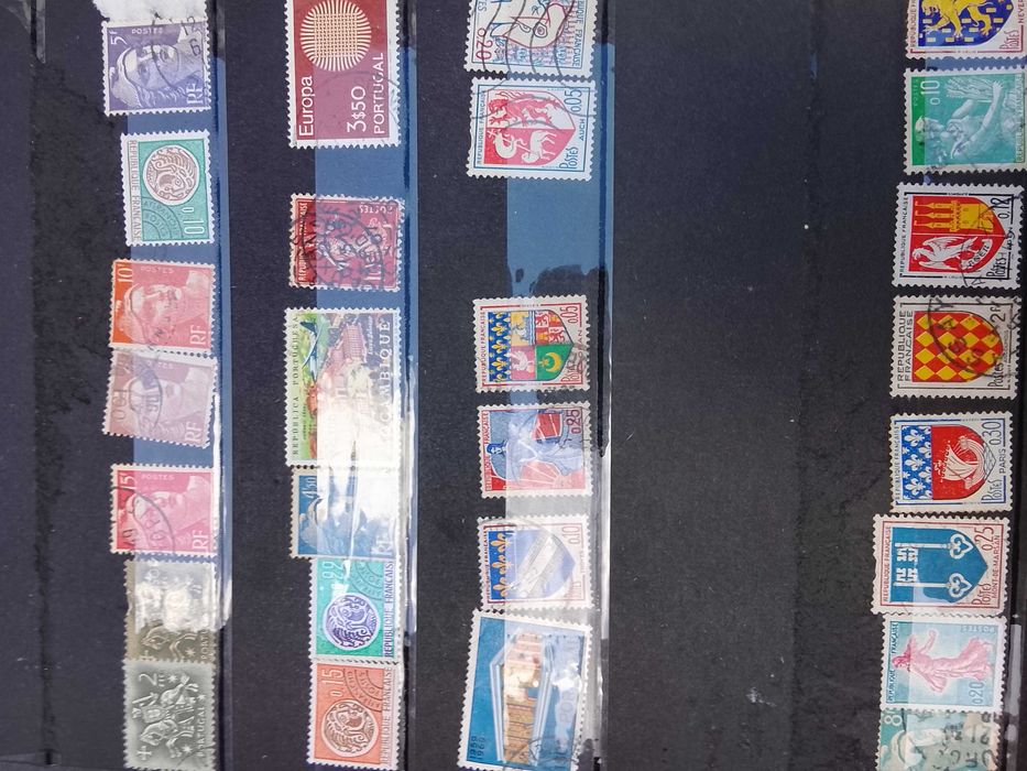 Selos antigos desde o tempo dos 1 centavos