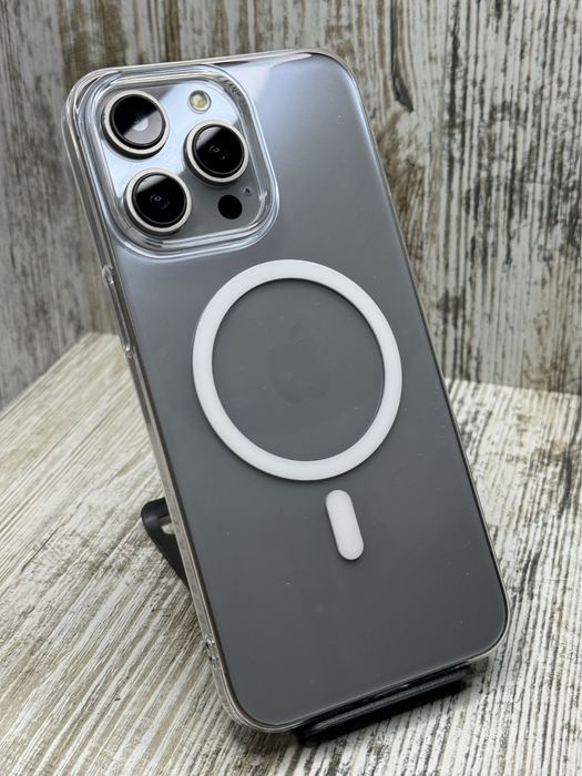 Чехол пластик Fibra Clear MagSafe на iPhone 15 Pro Max/ 15 Pro Не желтеет. Чохол