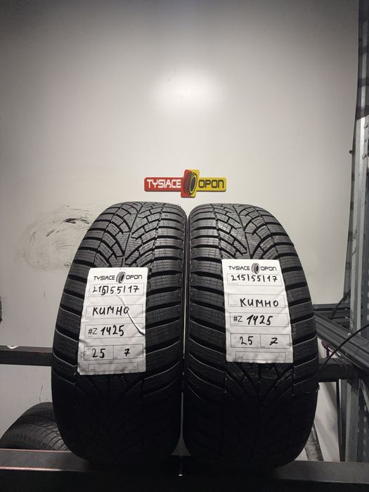 2x Kumho WinterCraft WP52 215/55 R17 zimowe 7.0mm DOT 1625