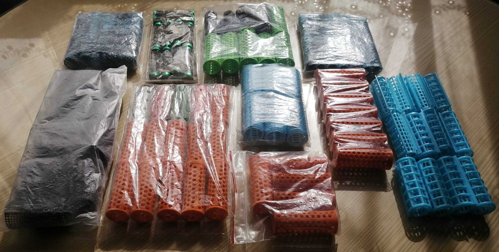 conjunto de rolos para cabelo