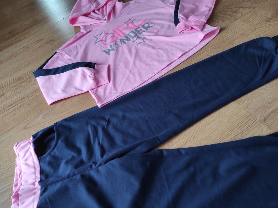 Komplet dresy, bluza plus spodnie, 140, jak nowy