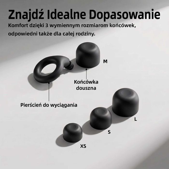Zatyczki do uszu Stopery jak LOOP czarne NOWE