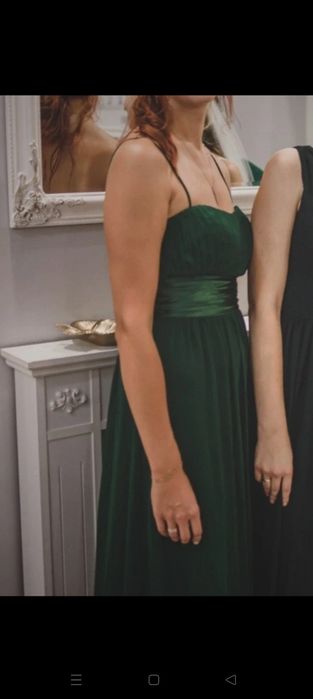 Sukienka butelkowa zieleń długa S