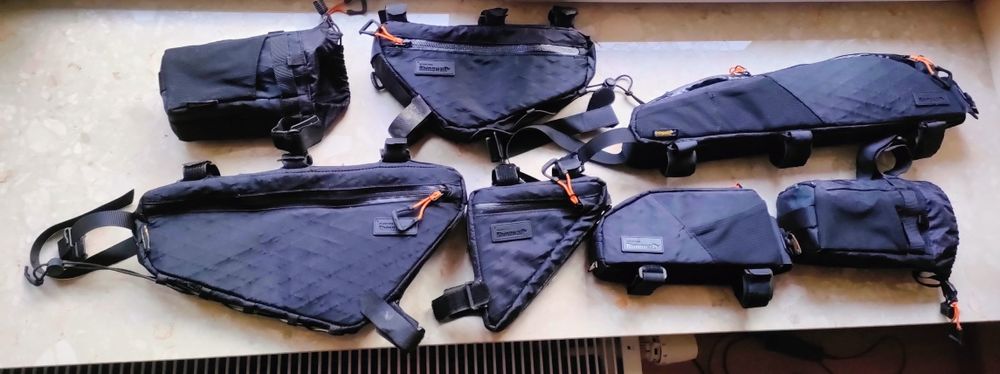 Komplet bikepackingowy, zestaw toreb Rhinowalk
