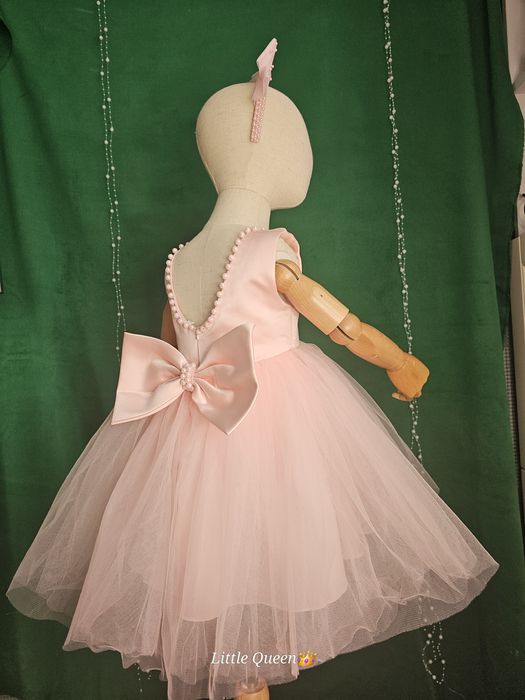 Дитяча дуже гарна пишна рожева молочна сукня 9м рочок 1 рік 2 3 4 5 6