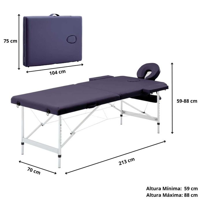 Maca/Marquesa Profissional com Regulação de Inclinação/Altura - NOVA