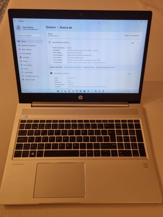 HP ProBook 450 G6, i7, 8GB RAM, 15 polegadas431109236222208001