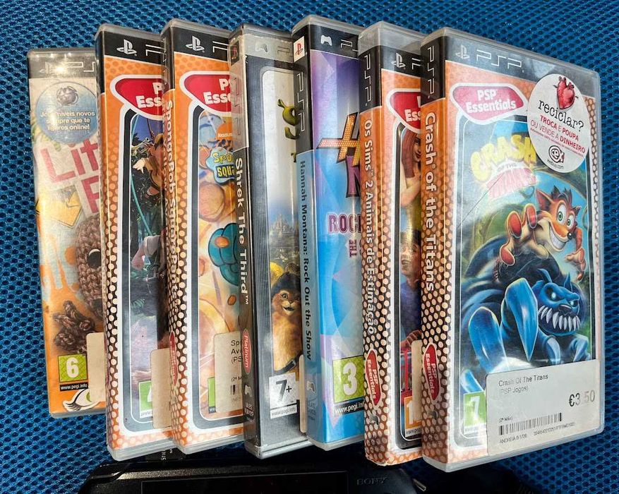 Mega Pack PSP Street E1004 + 7 Jogos + Memória 4GB + Carregador Orig.