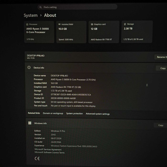 Computador Gaming | Ryzen 5 | RX 7700XT