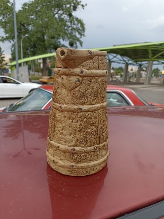 Stary vintage duży dzbanek Hillstonia wykonanie teksturowana kamionka