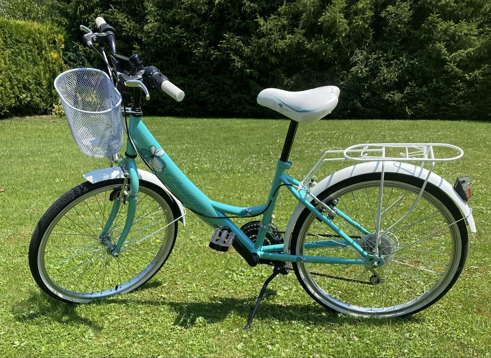 Rower 24  Giulletta miętowo biały