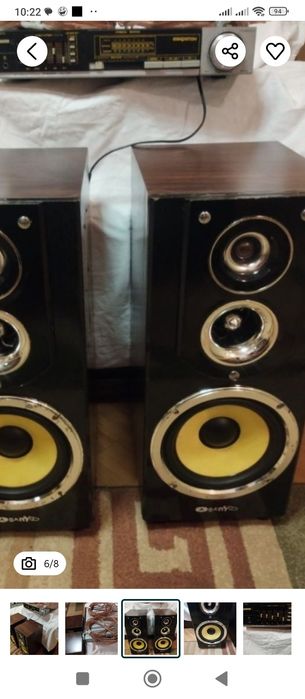 Колонки с усилителем и проводами б/у.