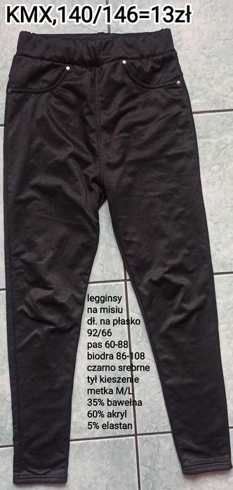 Legginsy ocieplane dziewczęce kmx