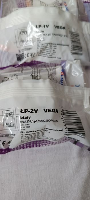 Gniazdo elektryczne włącznik światła polmark vega