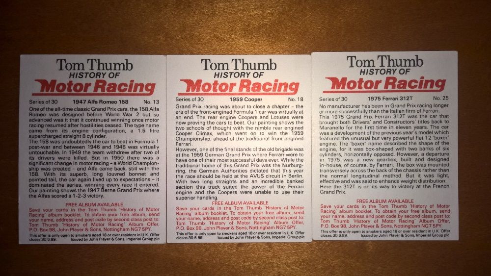 History of Motor Racing by Tom Thumb.