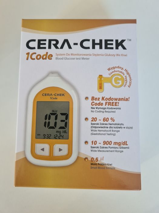 Nowy Elektroniczny Glukometr  CERA-check Viva che