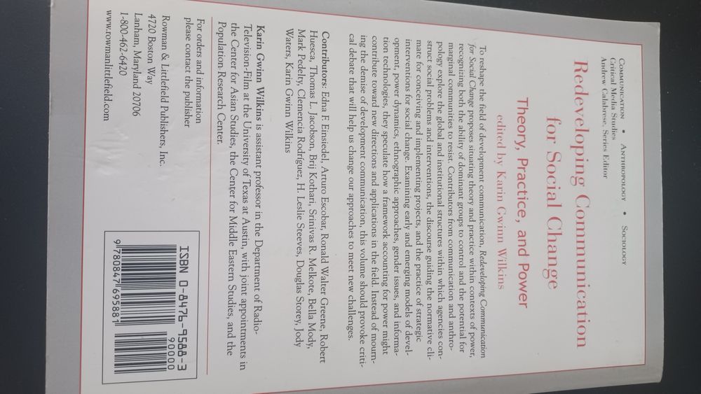 Book "Redeveloping Communication for Social Change" by Karin Gwinn W.64730028356739121