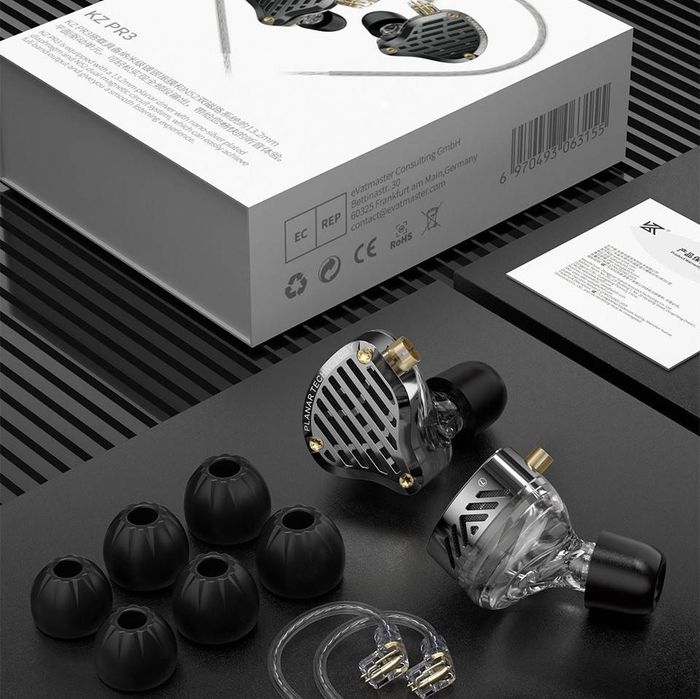 KZ PR3 – Магніто-планарні навушники 13.2 мм із Hi-Fi звучанням