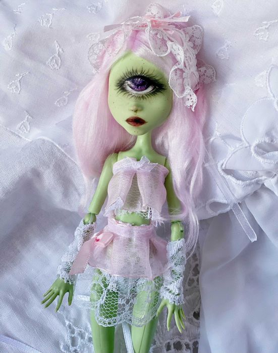 monster high lalka create a monster cyklop g1 ooak custom repaint