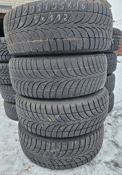 Koła felgi stalowe 16" 5x112 7j et45 oponyzimowe Bridgestone 205/55R16