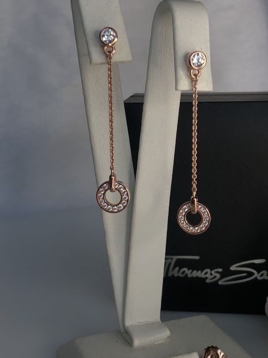 Позолочені сережки Thomas Sabo, цирконій