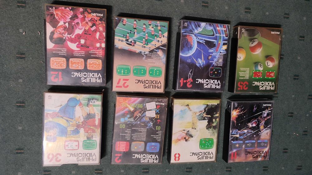 8 Jogos Antigos Philips Videopac + Catálogo