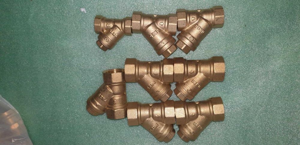 Filtr skośny mosiężny do gazu wody dn20