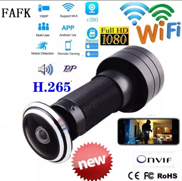 Wi-Fi камера-глазок для вхідних дверей