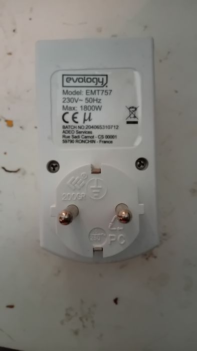 Tomada temporisador digital programável Evology