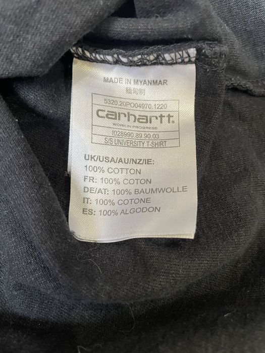 Футболка Carhartt WIP S/S University T-Shirt Чорна (Оригінал)