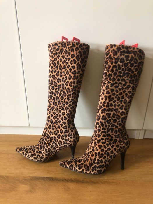 Botas de cano alto, leopardo - tamanho 36