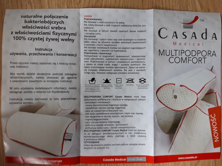 Zestaw Casada mata masująca + zagłówek + siedzisko wielofunk. + pas