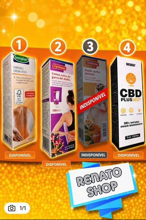 Várias Loções Térmicas para massagem , relaxamento.