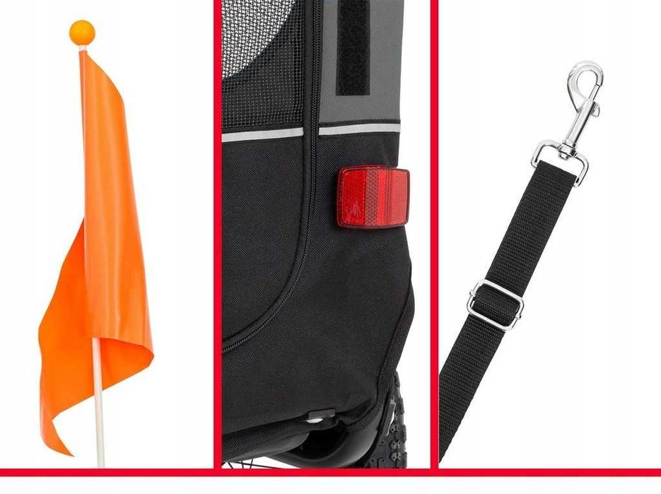 PRZYCZEPKA ROWEROWA DLA PSA Klarfit Husky Race 282L, 16", jak nowa