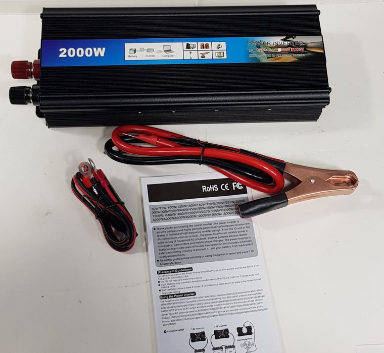 Автомобільний інвестор Power 12V-220V потужність 2000 Ват.