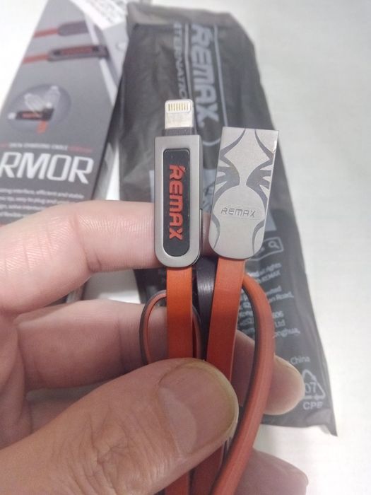 USB кабель для телефона Remax Armor 2 in 1 Lightning & Micro USB Red 1