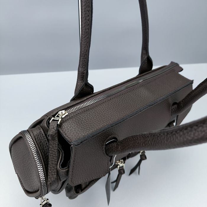 Сумка жіноча Luck Sherry's шкіряна женская кожаная черная коричневая