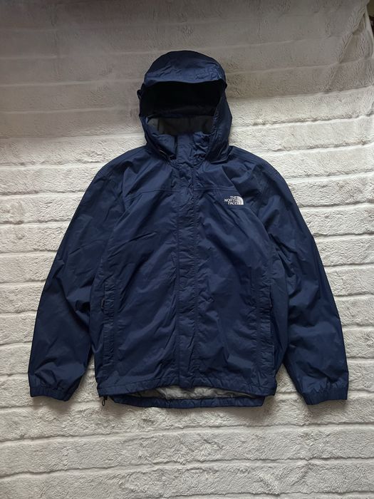 The North Face (L) Rain Jacket чоловіча вітровка темно-синя на мембрані водонепроникна куртка курточка
