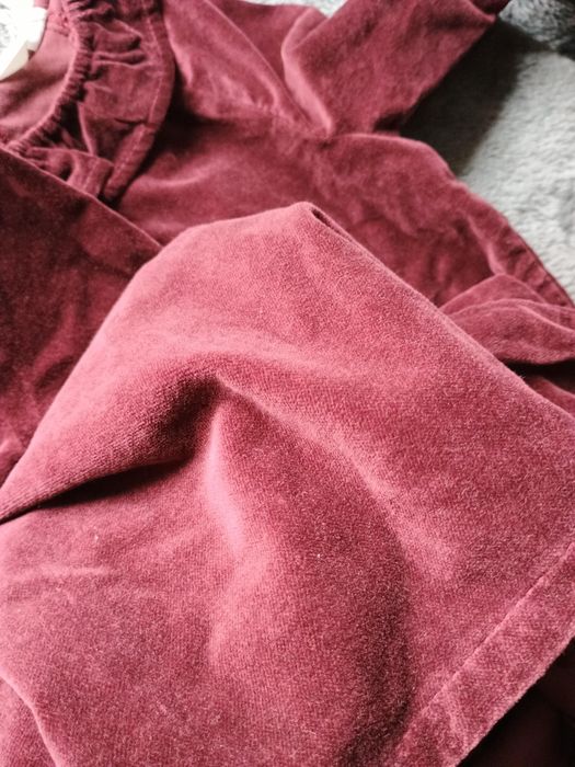 Sukienka welurowa świąteczna H&M