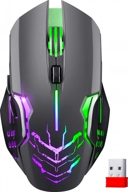 Nowa mysz bezprzewodowa DEFENDER KATANA GM-511 czarna RGB cicha akumulator