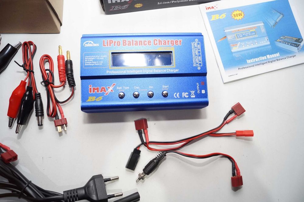 Ładowarka akumulatorów iMAX B6 6A 80W LiPo / Nicd / Nimh ekran LCD
