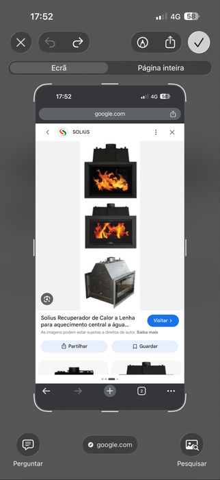 Recuperador de calor a lenha panormico  1050  Solius + KIT HIDRAULICO (SELADO)