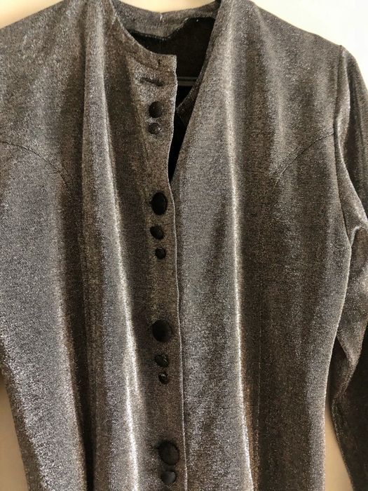 Casaco vintage cinza/prateado