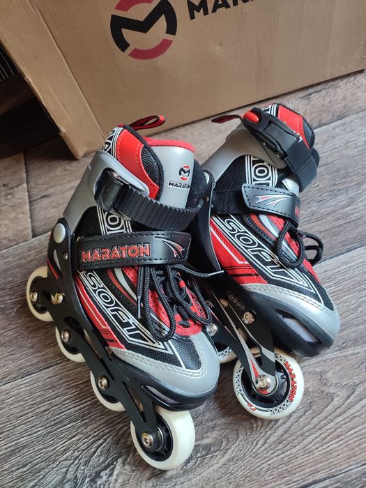 ролики Maraton регулируются / размер 27-30рр, состояние новых