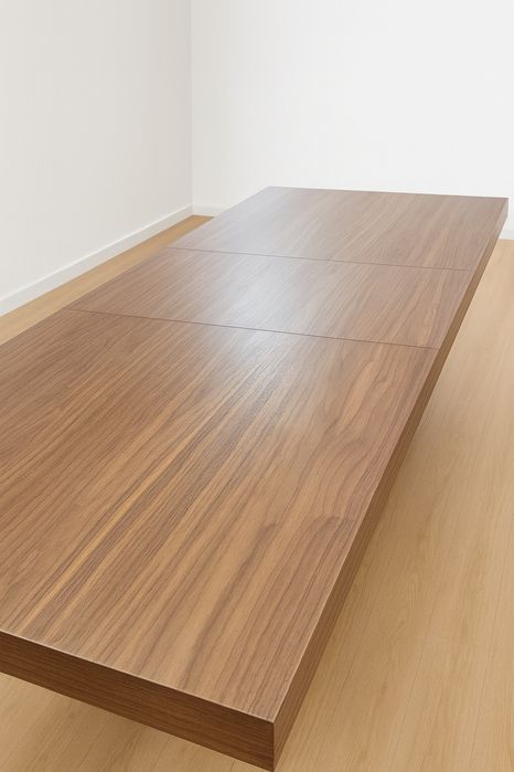 Mesa Jantar Extensível c/ Base Oval Nogueira