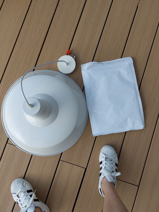 Lampy 4 białe loft industrial metalowe