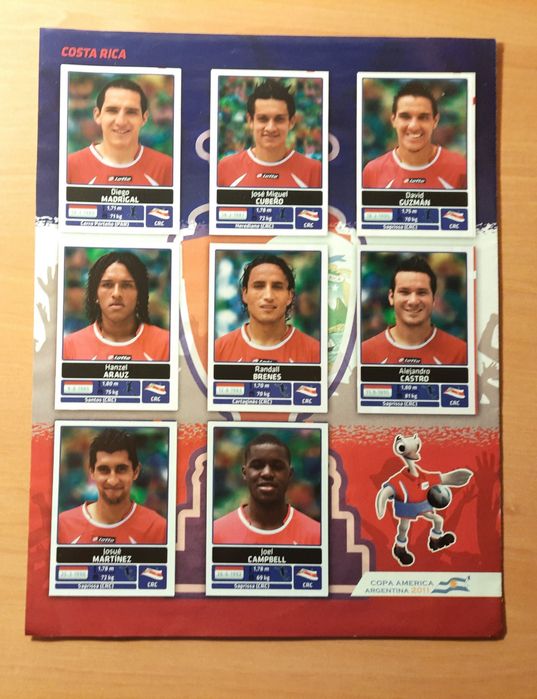 Folha Extra Costa Rica - Copa America 2011 panini