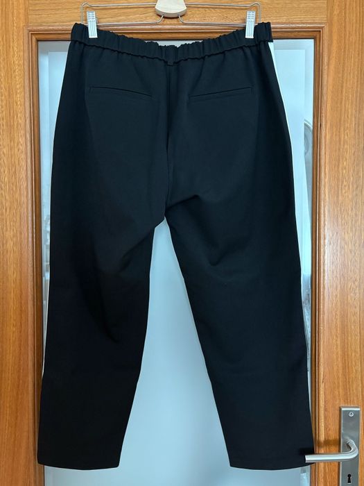 Calças clássicas zara com risca branca