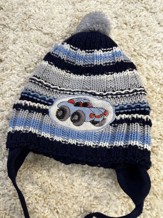 Осіння подвійна шапка на хлопчика 2-3р.(48-50)