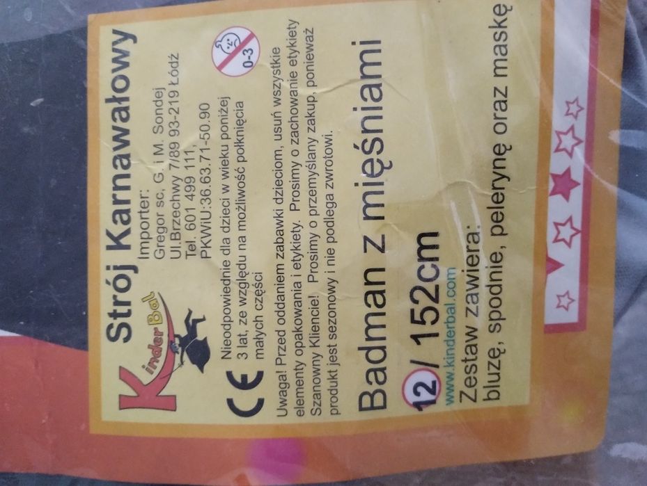 Kostium  chłopięcy Batmana 152 cm